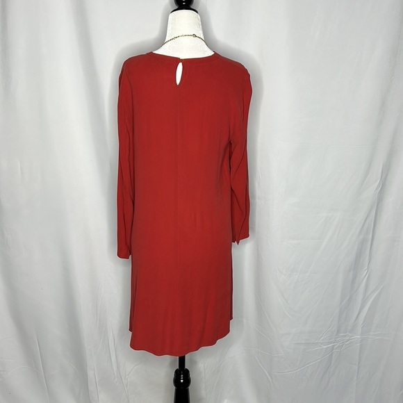 Eileen Fisher Petite Red Tunic A-Line Dress - Picture 2 of 9